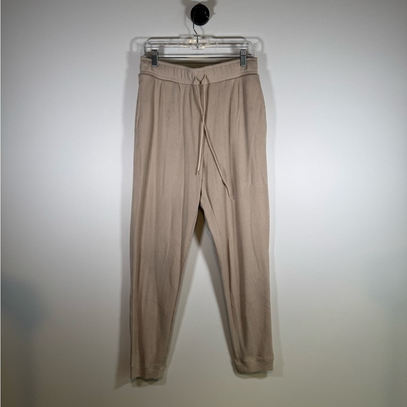 PINK Victoria's Secret Other - PINK Victoria’s Secret Waffle Knit Pajama Bottoms Beige Joggers Medium